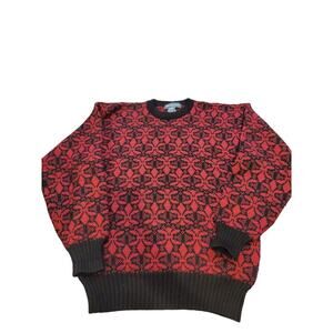 Christopher Hayes Vintage Wool Crewneck Intarsia? Sweater Large